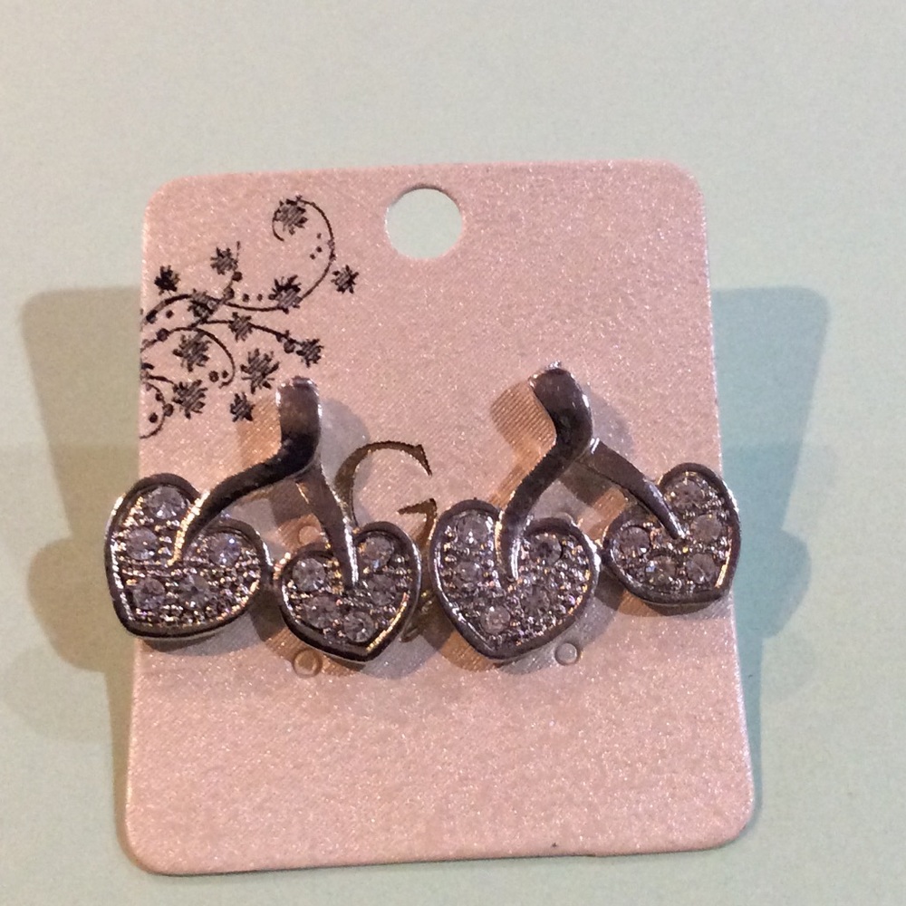 Rhinestone cherry earrings